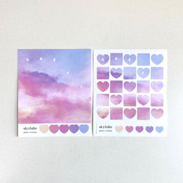 Skyfolio / plum evening stickers 貼紙