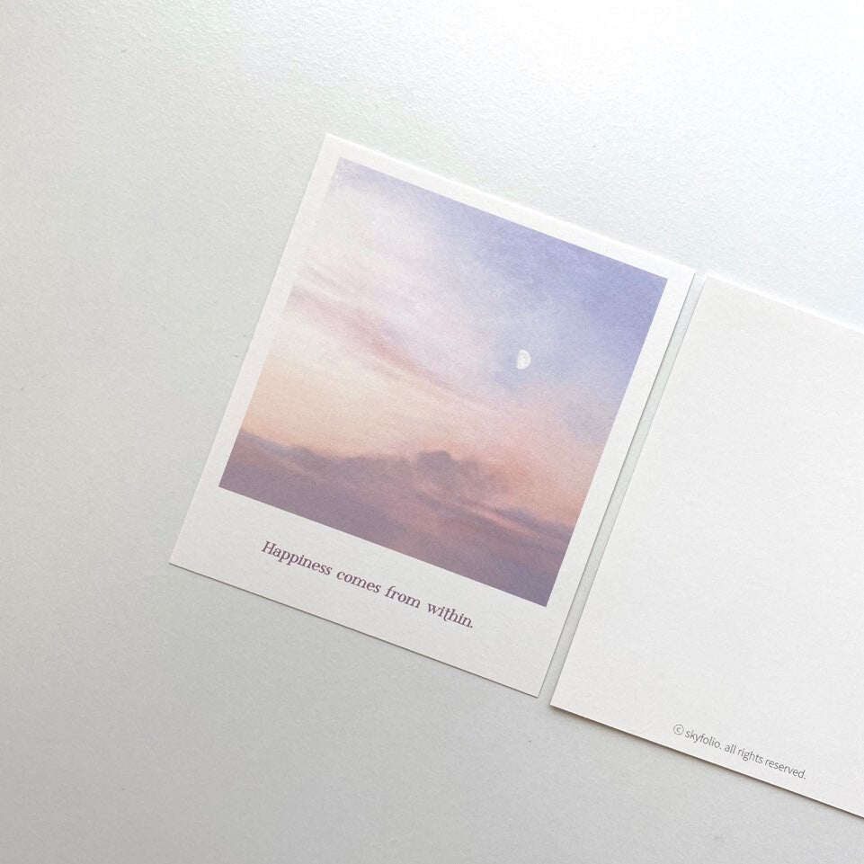 Skyfolio / pale purple - happiness card