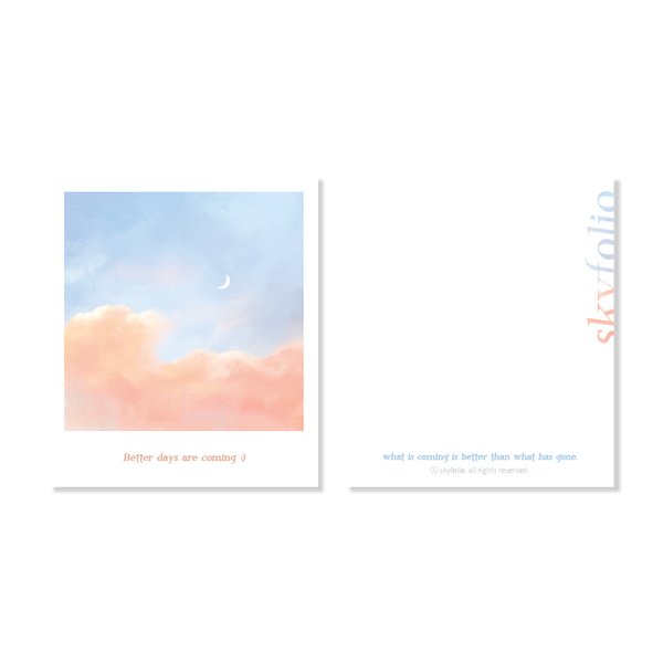 Skyfolio / coral cloud - better days card