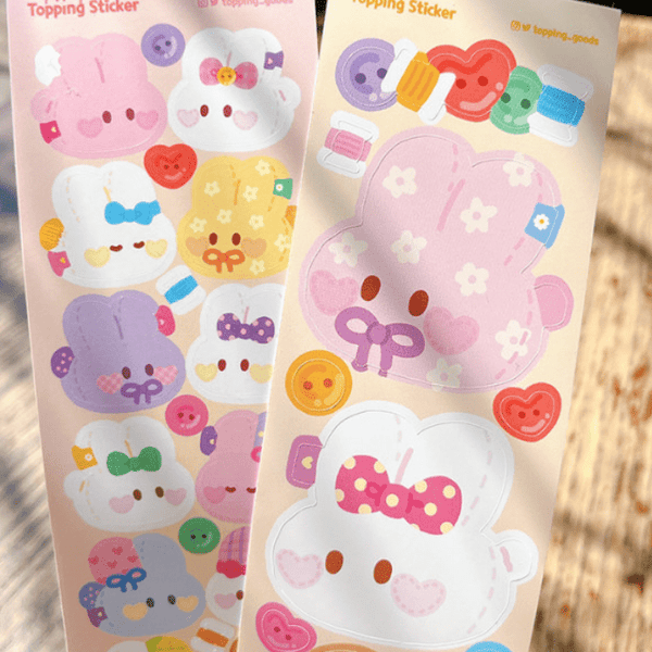 Topping Goods / Big Cotton doll topping stickers 貼紙