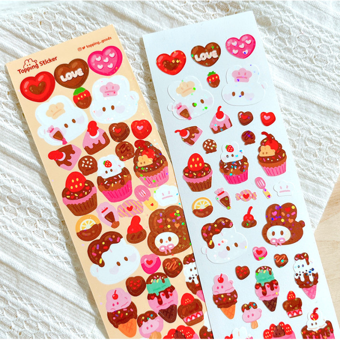 Topping Goods / Sweet chocolate topping stickers 貼紙