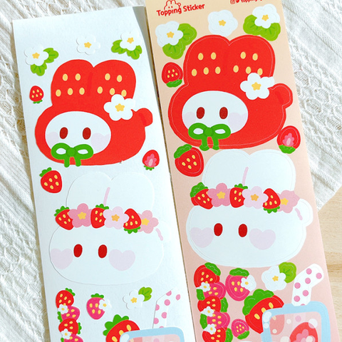 Topping Goods / Big Strawberry Topping sticker 貼紙