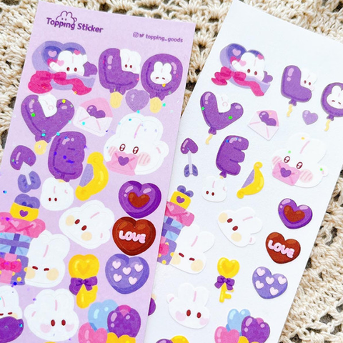Topping Goods / Violet Love Topping Sticker 貼紙