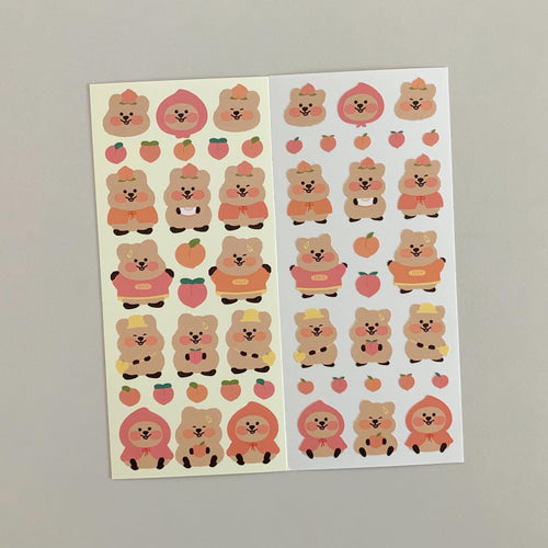 Young Forest / Peach Baby Quokka stickers 貼紙