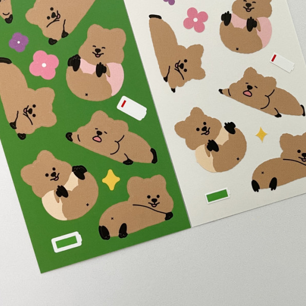 Young Forest/ Rolling around Quokka stickers 貼紙