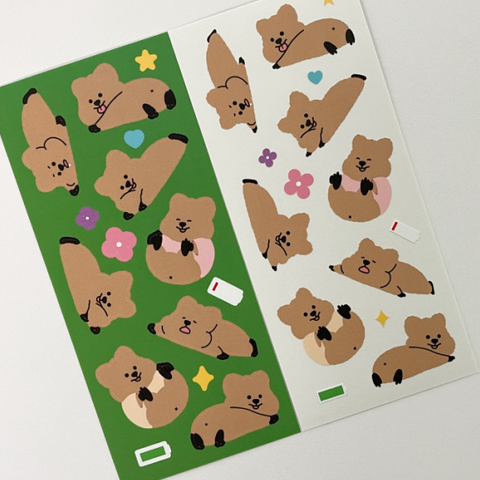 Young Forest/ Rolling around Quokka stickers 貼紙