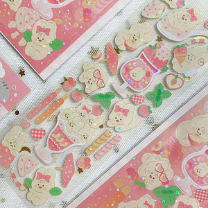 yany studio / Peach parfait stickers 貼紙