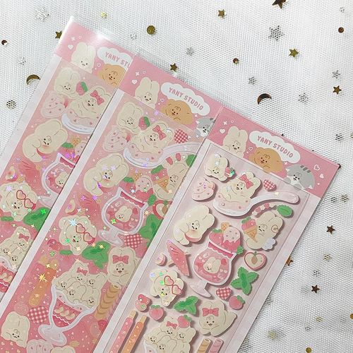 yany studio / Peach parfait stickers 貼紙