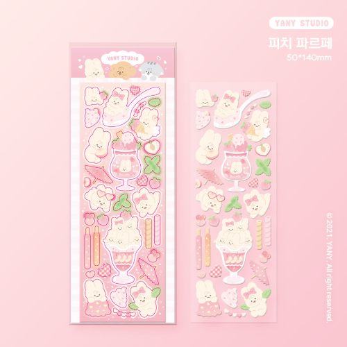 yany studio / Peach parfait stickers 貼紙