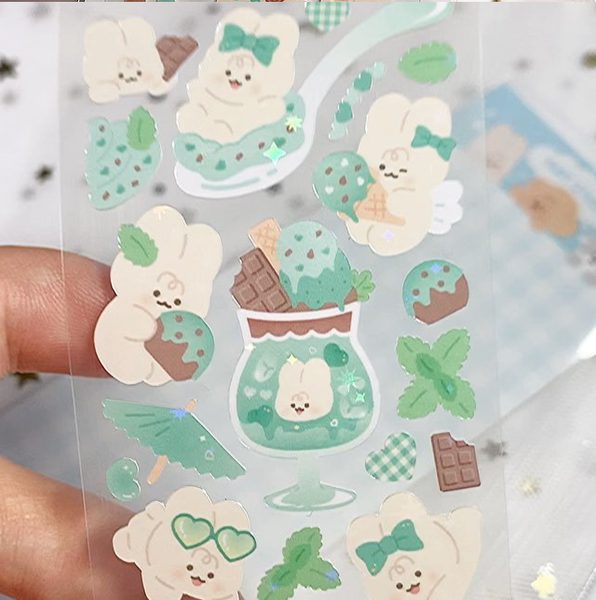 yany studio / Mint chocolate parfait stickers 貼紙