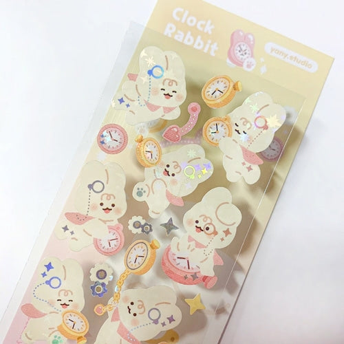 yany studio / Clock Rabbit stickers 貼紙