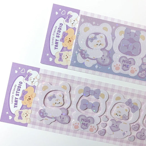 yany studio / Hug me frame stickers - Purple 貼紙