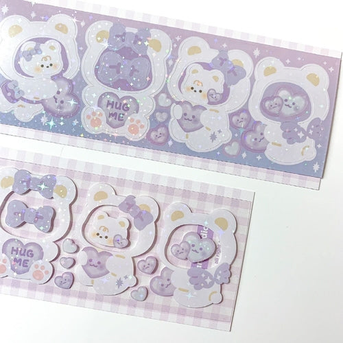 yany studio / Hug me frame stickers - Purple 貼紙