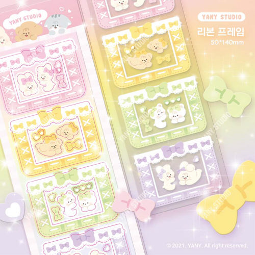 yany studio / Ribbon Frame stickers 貼紙