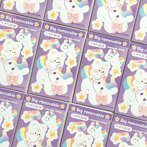 yany studio / Big removable stickers / Baby Unicorn