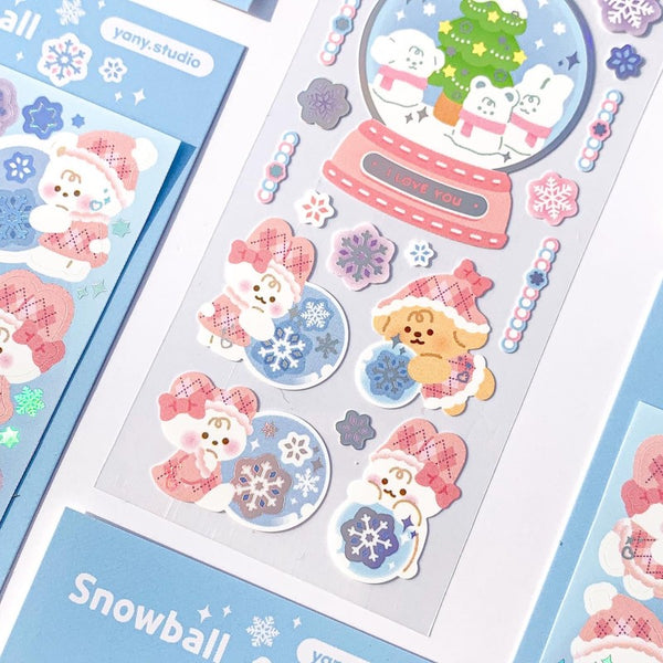 yany studio / Snowball stickers 貼紙