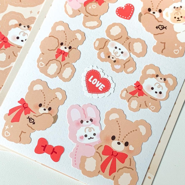 yany studio / Teddy Bear stickers  貼紙