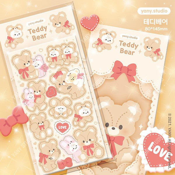 yany studio / Teddy Bear stickers  貼紙