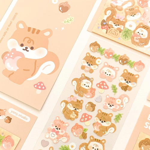 yany studio / Baby Squirrel stickers 貼紙