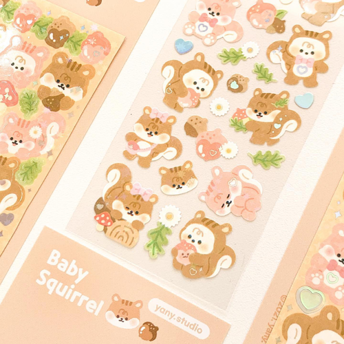 yany studio / Baby Squirrel stickers 貼紙