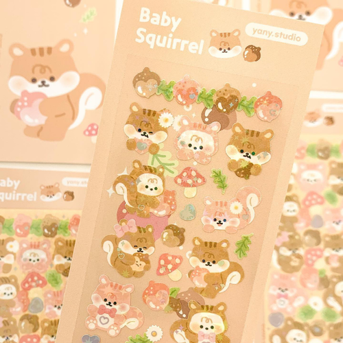 yany studio / Baby Squirrel stickers 貼紙