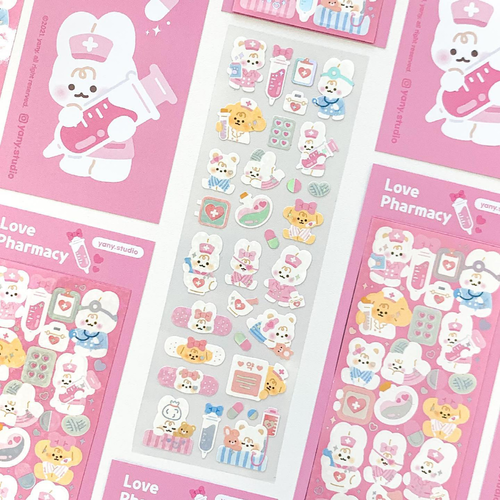 yany studio / Love Pharmacy stickers 貼紙