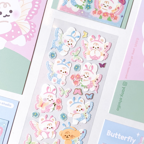 yany studio / Butterfly stickers 貼紙