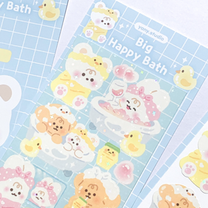 yany studio /  Big Happy Bath stickers 貼紙