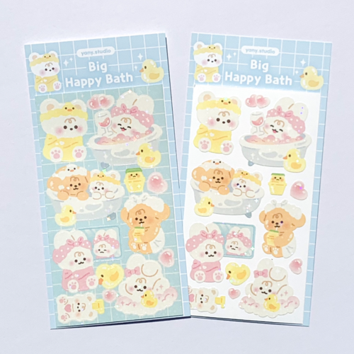 yany studio /  Big Happy Bath stickers 貼紙