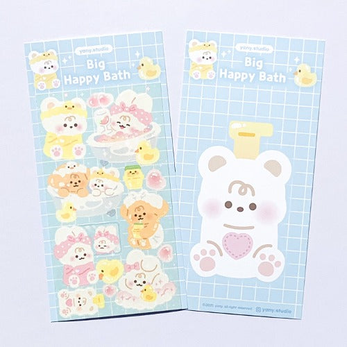 yany studio /  Big Happy Bath stickers 貼紙