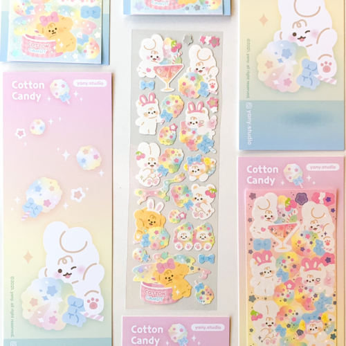 yany studio / Cotton Candy stickers 貼紙