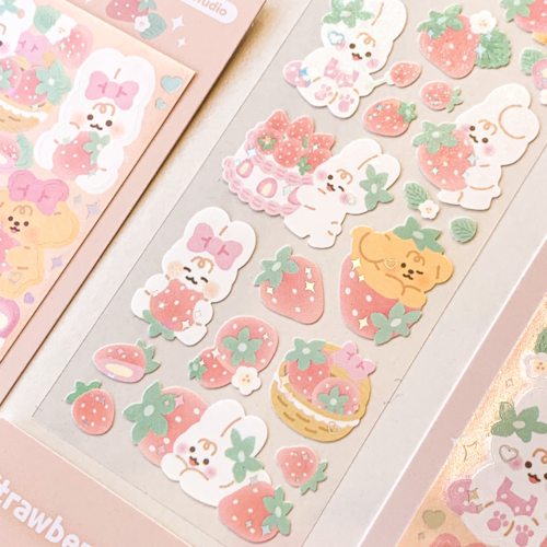 yany studio / Strawberry stickers 貼紙