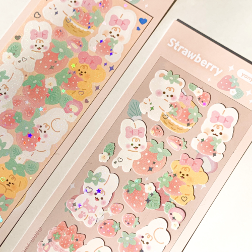 yany studio / Strawberry stickers 貼紙