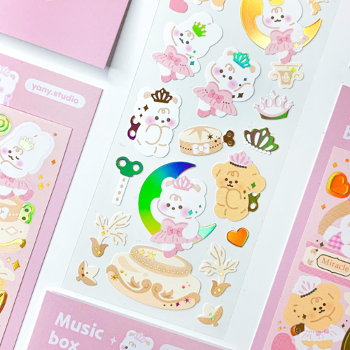 yany studio / Music box stickers 貼紙