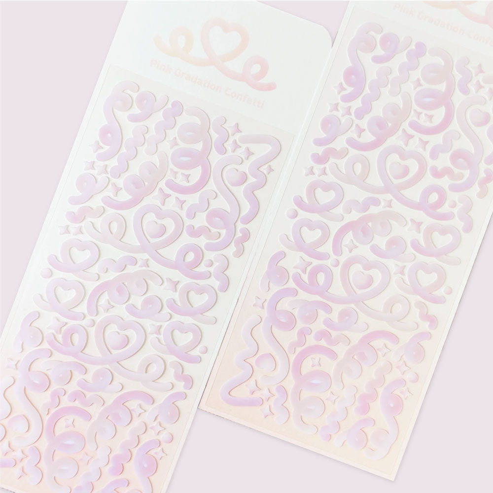 dalpong store/ Pink gradation confetti stickers 貼紙