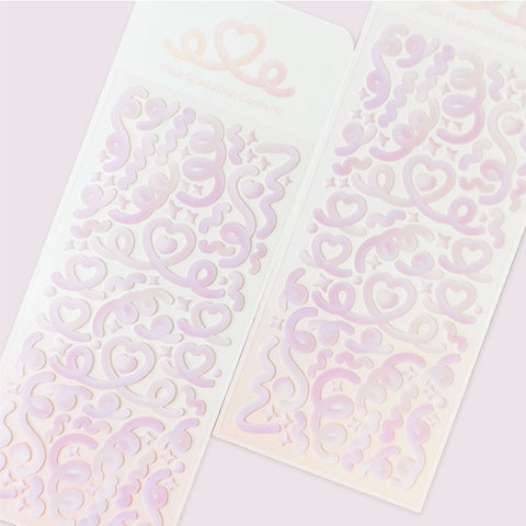dalpong store/ Pink gradation confetti stickers 貼紙