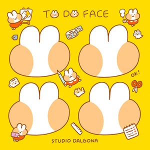 Studio Dalgona / Rabbit Face Memo 便條紙